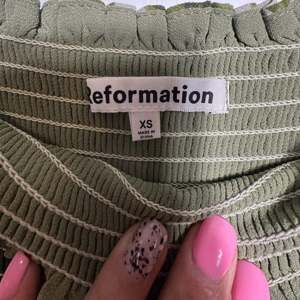 Reformation Inka Dress in Orange Grove Size XS - Picture 11 of 16